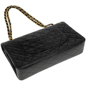 Chanel Flap Mark Black Bag Matelasse W Chain Leather Shoulder Coco